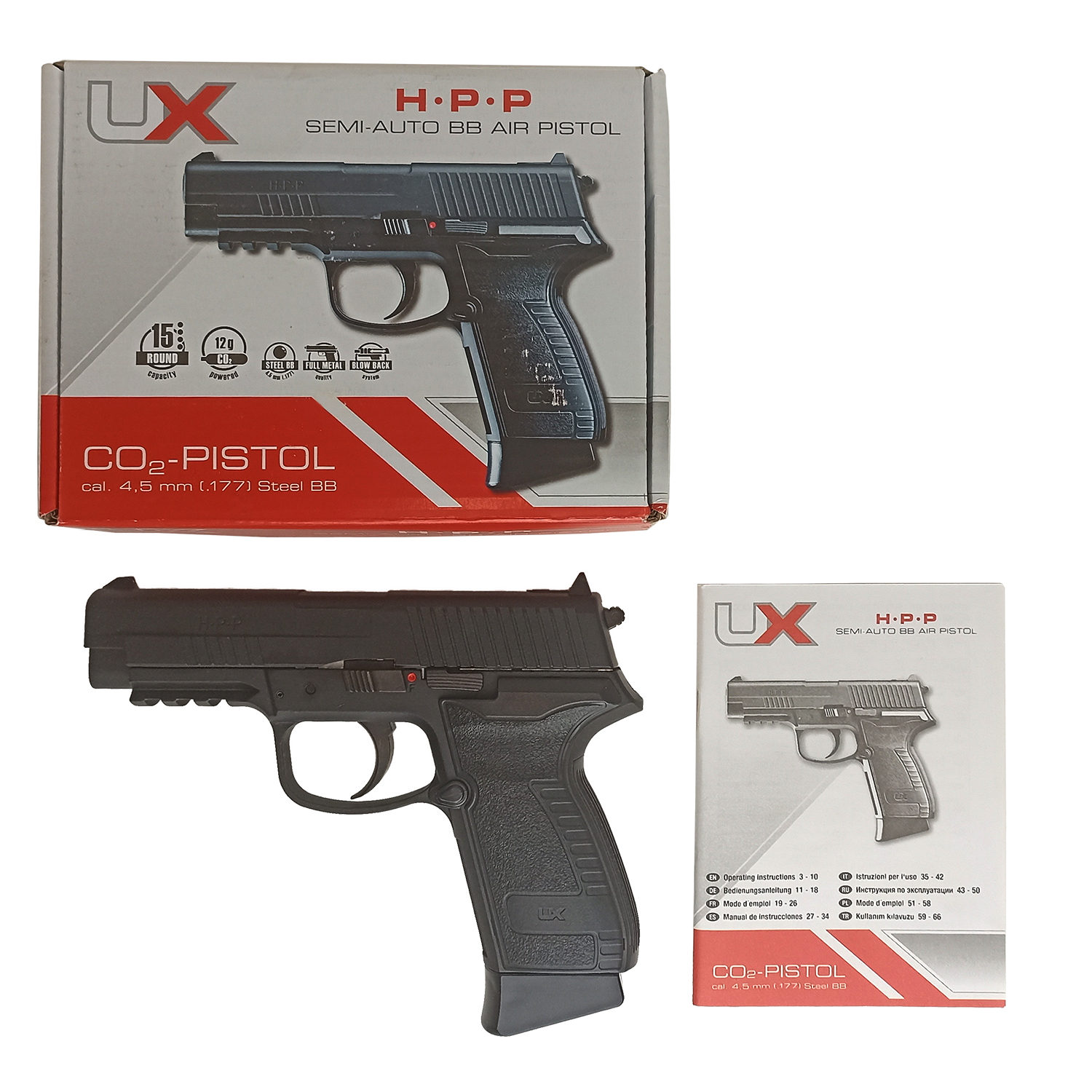 Пистолет пневматический Umarex HPP (blowback, black)