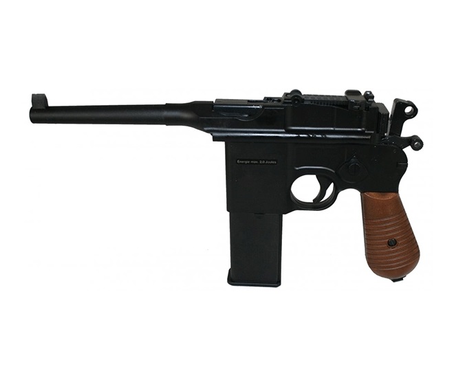 Пистолет страйкбольный MAUSER C96 GBB черный CO2 UMAREX CP133