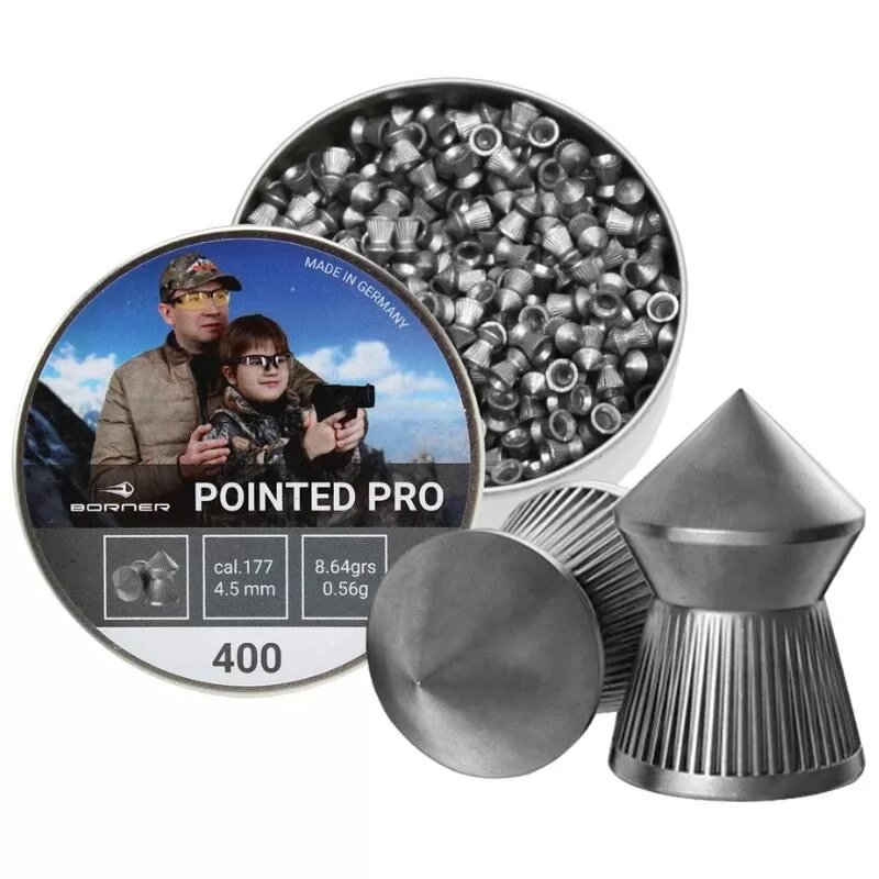 Пули пневматические "Borner Pointed Pro" калибр 4,5 мм (400 штук) 0,56 гр.