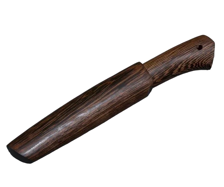 Нож "Амулет" кованая сталь Х12МФ, литье венге, ножны из дерева, Семина
