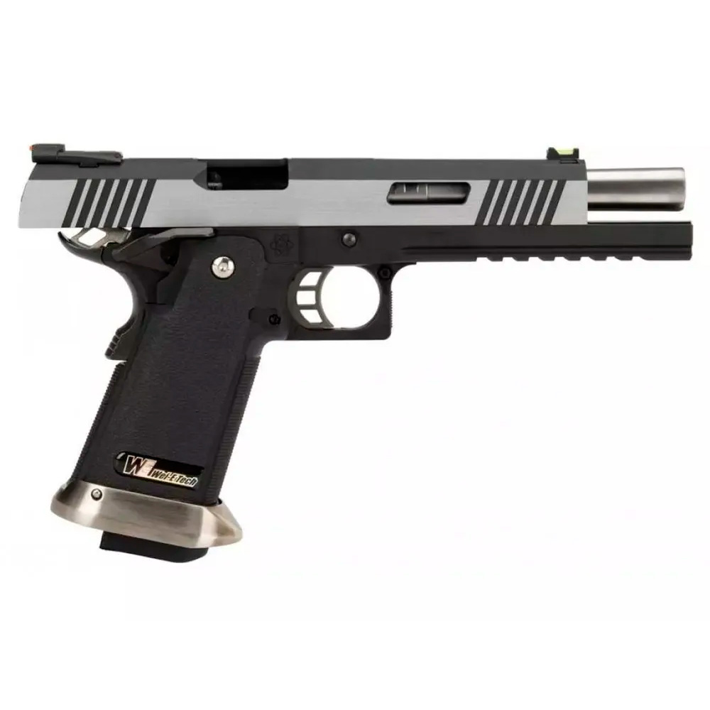 Модель пистолета (WE) COLT M1911 Hi-Capa 6" Two Tone / Silver, металл, дл. рамка, WE-H018WETB2-2TSV