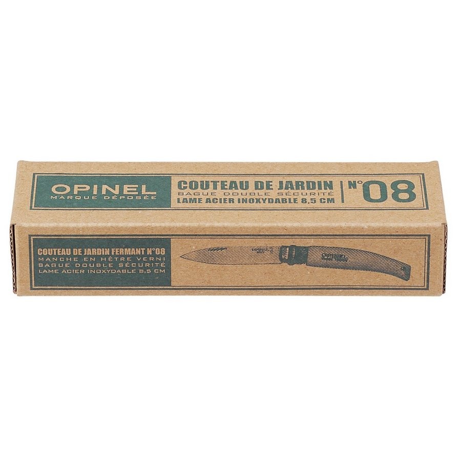 Нож Opinel № 8 VRI садовый,нерж,в коробке