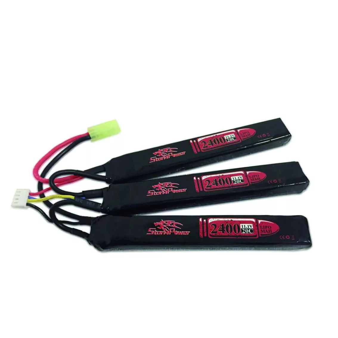 АКБ 2400mAh 11.1V 20C 3x(130x20x13) трехлепестковый (StormPower)