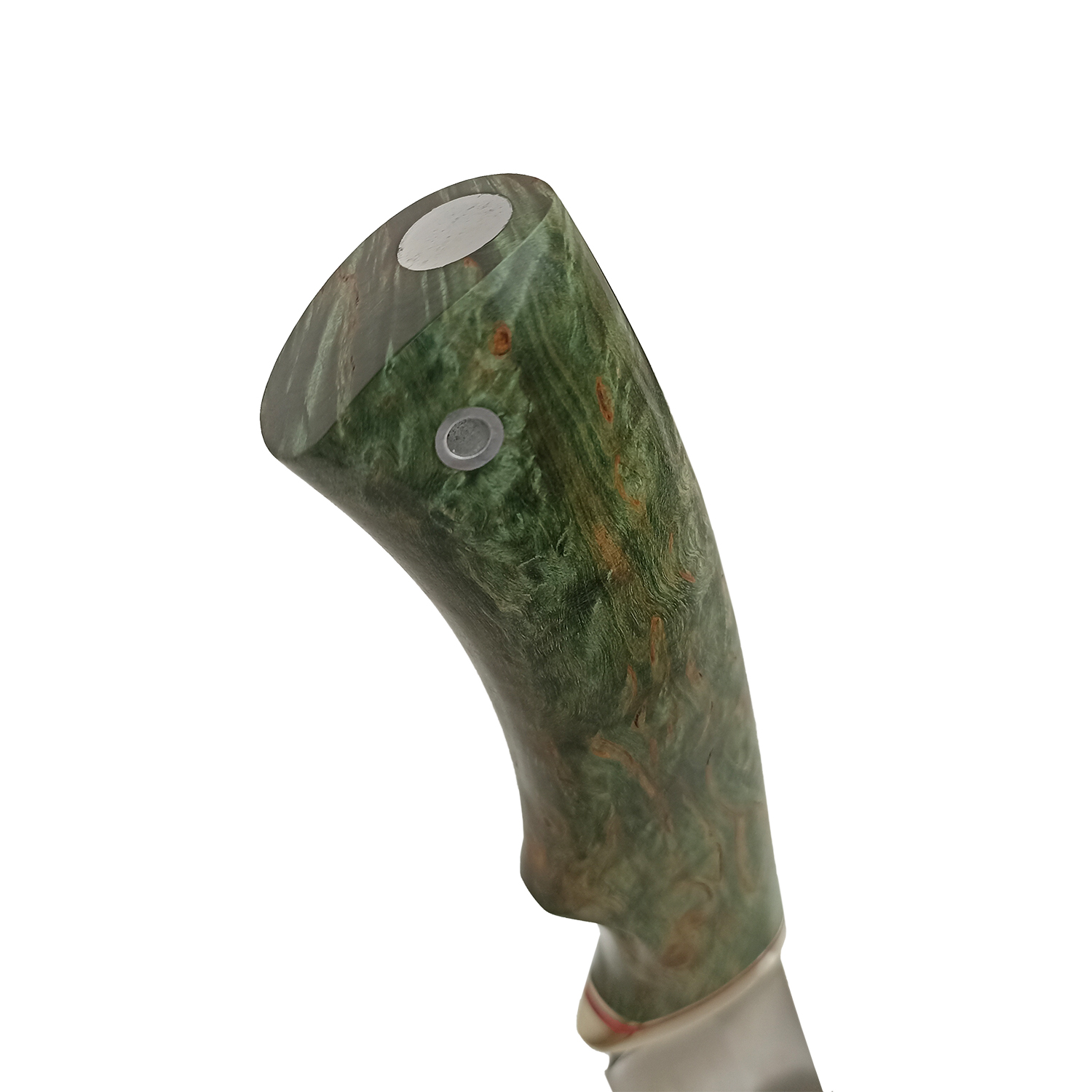 Нож "Кречет" сталь D2, мельхиор, стабилизированная карельская береза, Семина