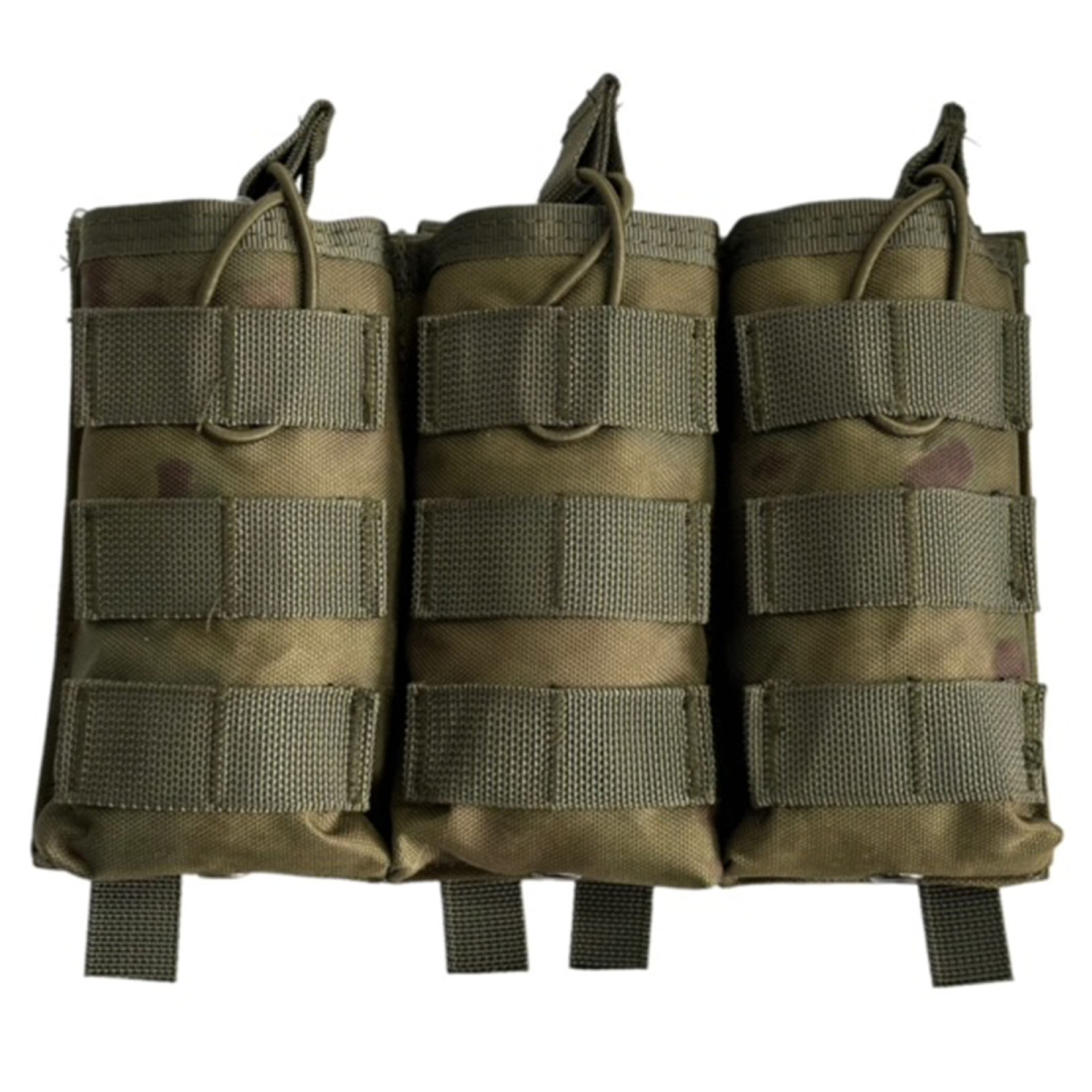 Подсумок Voenpro под 3 магазина AK/M серия с фиксатором, олива/мох