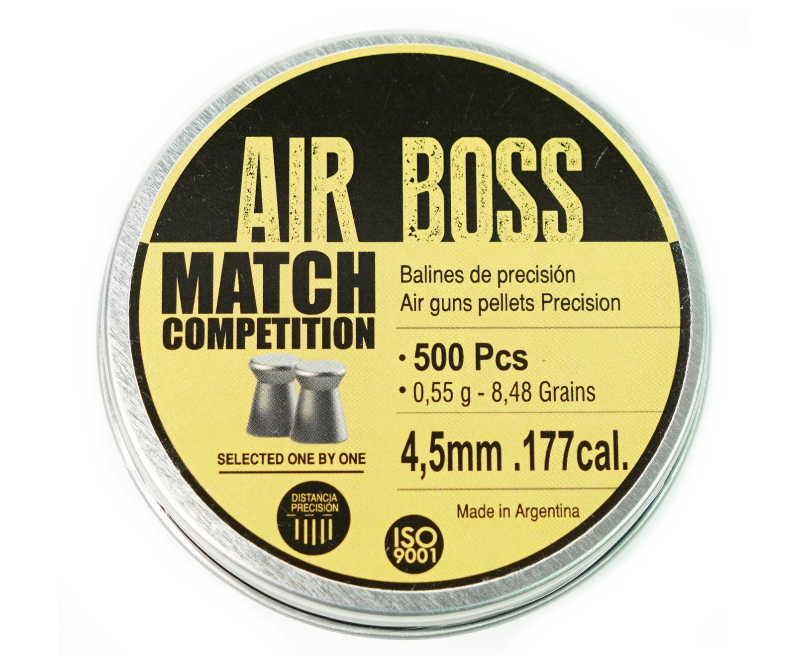 Пули пневматические APOLO AIR BOSS "Match" калибр 4.5, вес 0.55 гр. (500 шт.)