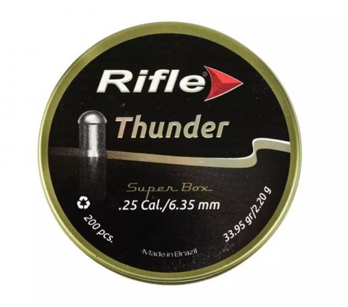 Пули пневматические RIFLE Field Series Thunder 6,35 мм, 2.20 грамм (200 шт. в банке)