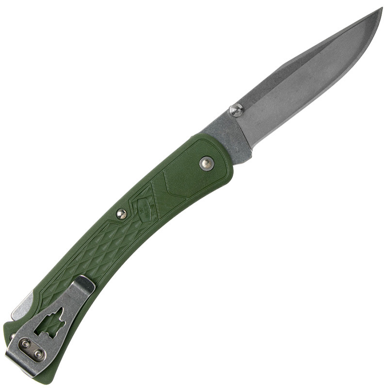 Нож Buck Slim Select 110, сталь 420HC, зеленый нейлон