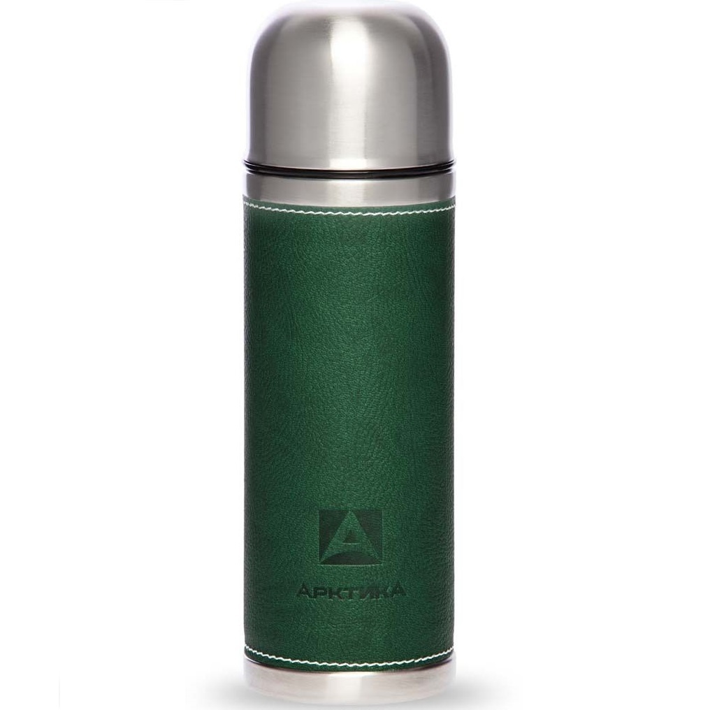 Термос "Арктика" 500 мл   арт. 108-500 (в кожаной оплетке,зел)
