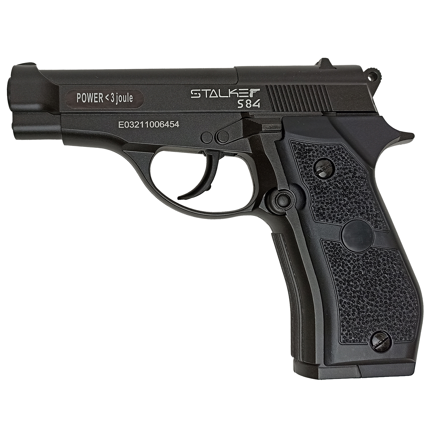 Пневматический пистолет Stalker S84 (баллончики 10 шт + шарики 500 шт + мишени 50 шт)