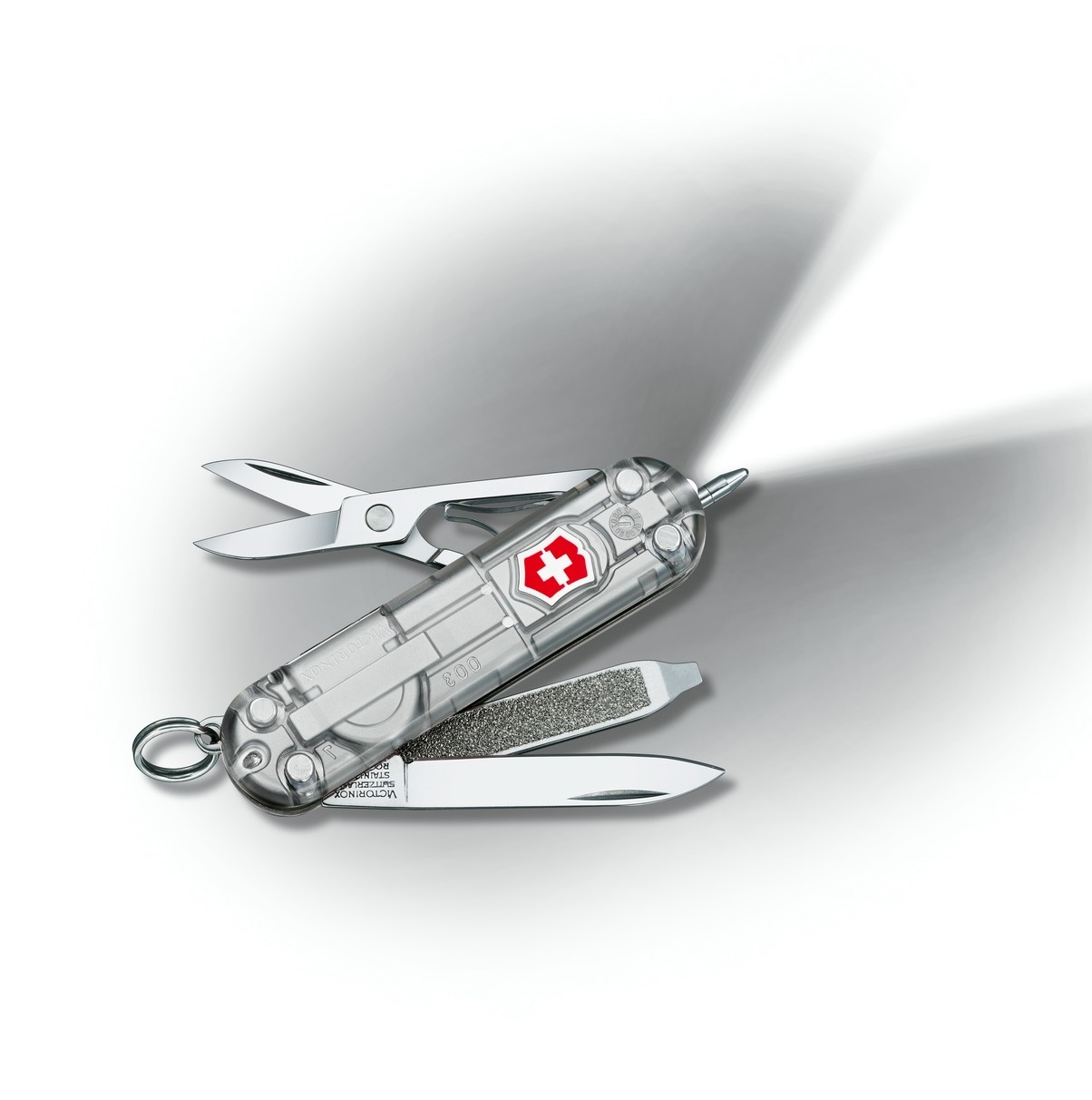 Нож Victorinox "Signature Lite SilverTech" 0.6226.T7 (58 mm) прозрачный серый
