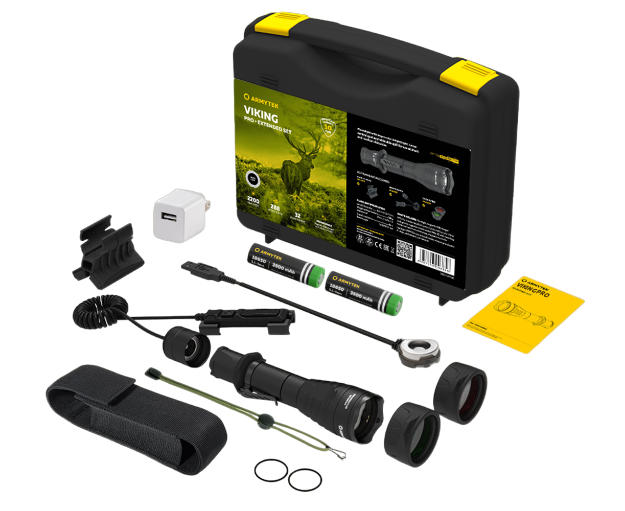 Фонарь Armytek Viking Pro Magnet USB Extended Set Теплый