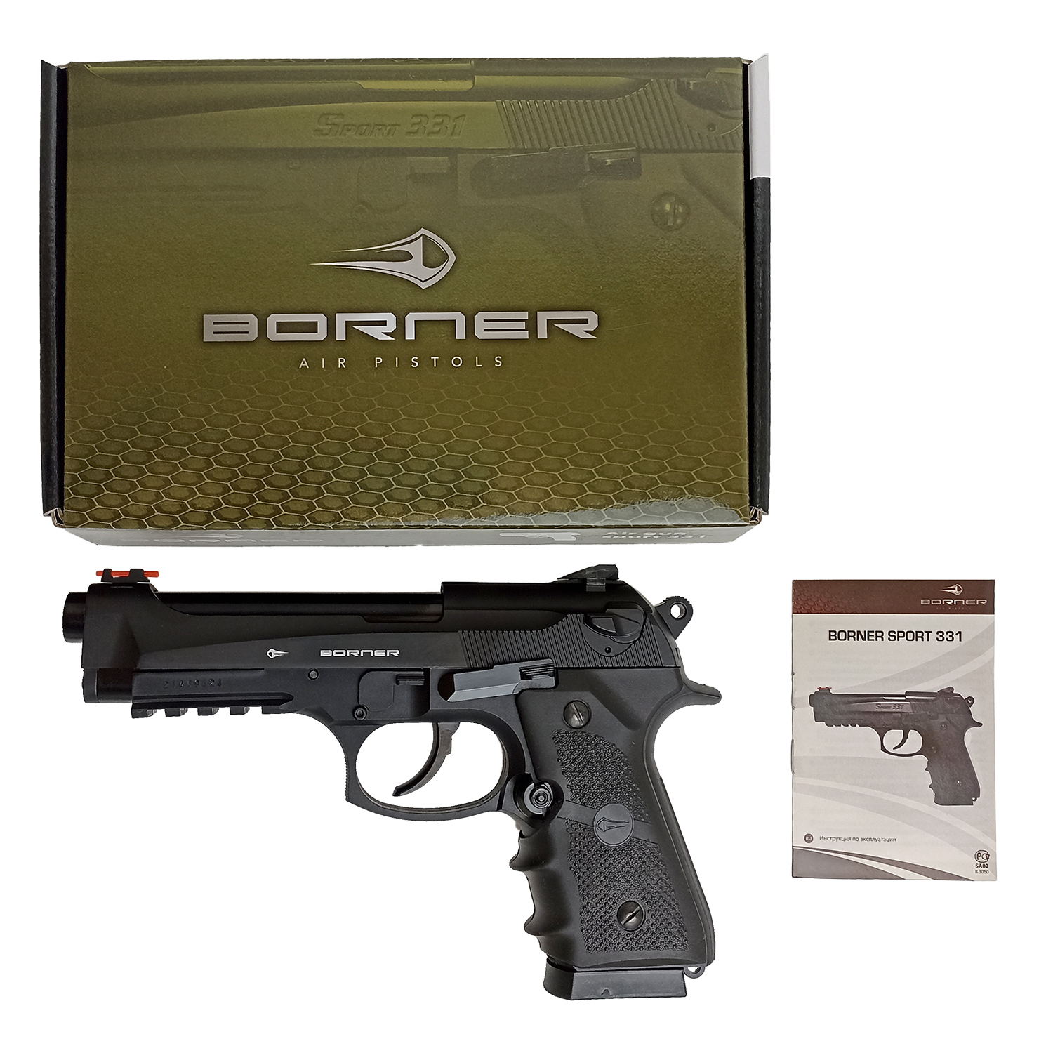 Пневматический пистолет Borner Sport 331 (beretta), калибр 4,5 мм