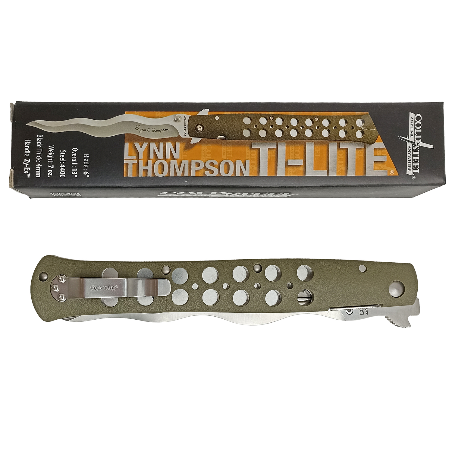 Нож Cold Steel "Ti-Lite 6 Lynn Thompson" рукоять Zy-Ex, сталь 440C