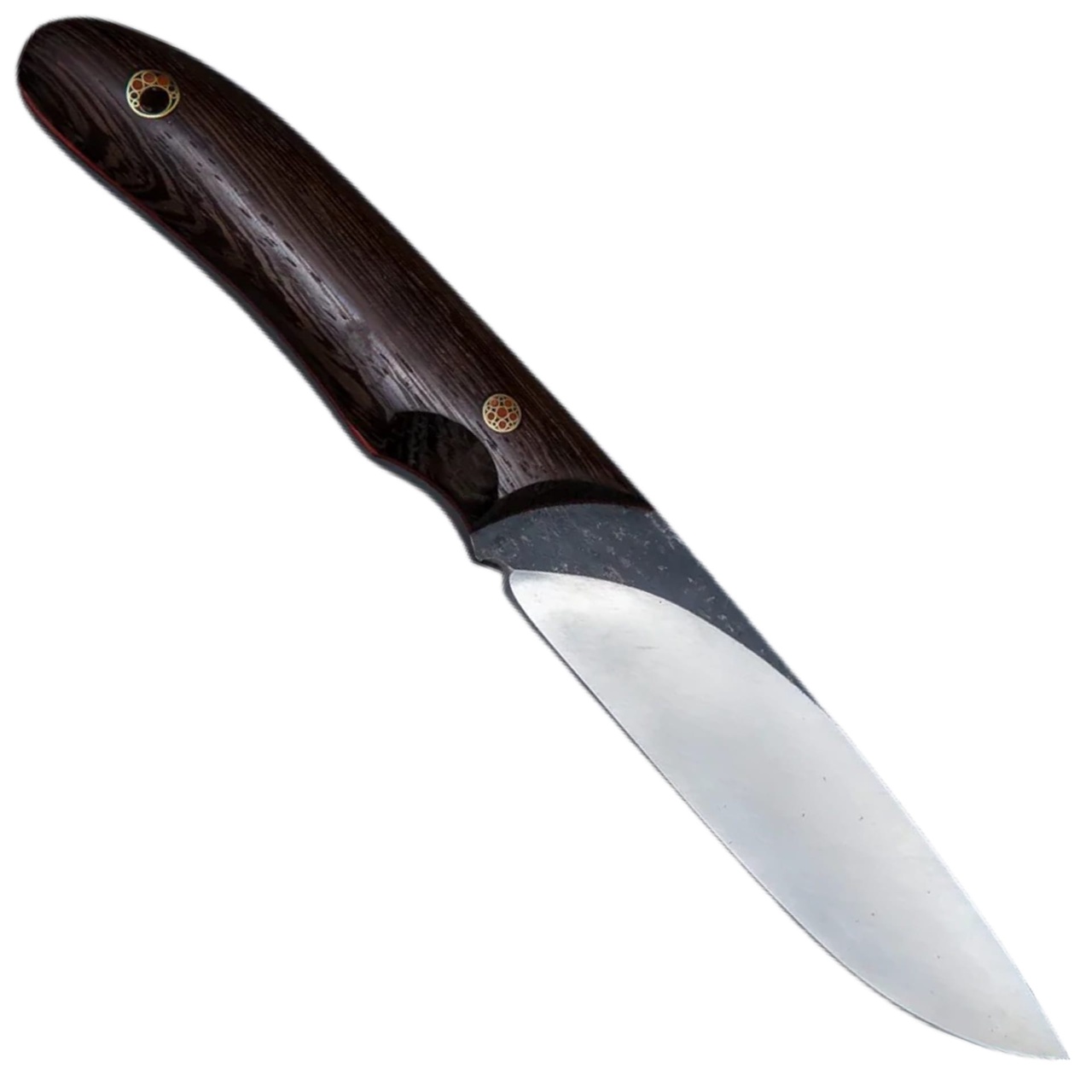 Нож "Лис", кованая сталь Х12МФ, цельнометаллический клинок, рукоять граб, фибра Семина
