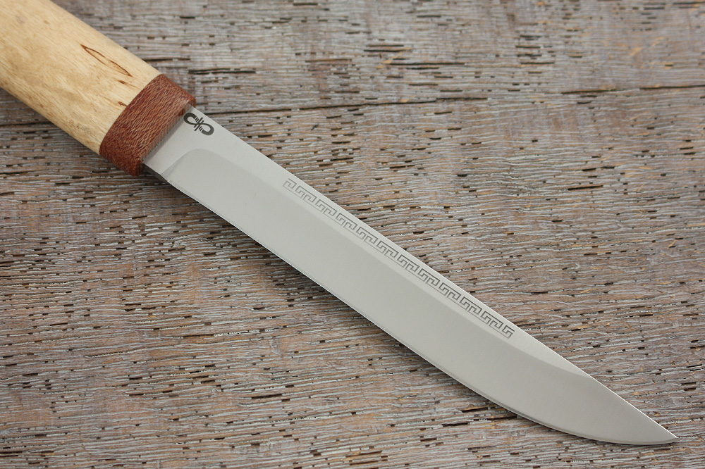 Нож АиР "Бурятский малый" карельская береза, 95х18, Златоуст