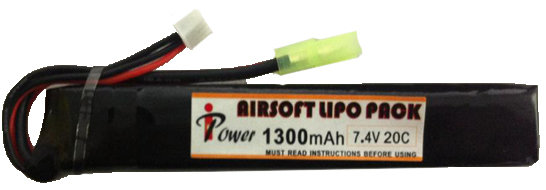 АКБ iPower 7.4V LiPO 1300mAh 20C ALP1300R4A-2S 12x20x130 mini type