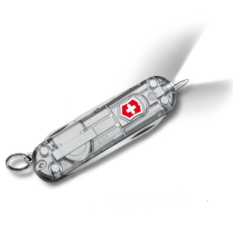 Нож Victorinox "Signature Lite SilverTech" 0.6226.T7 (58 mm) прозрачный серый