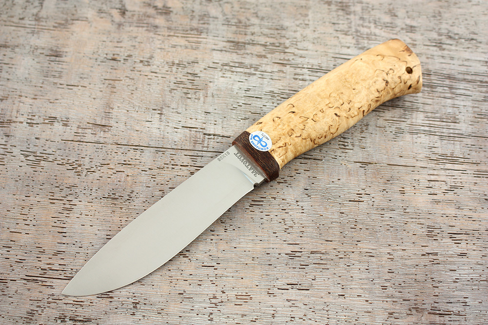 Нож АиР "Пилигрим" карельская береза, алюминий 95х18, Златоуст