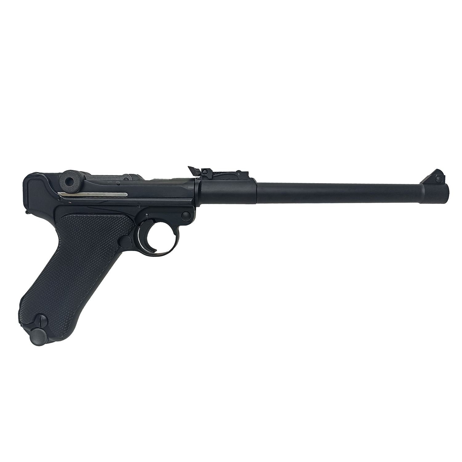 Пистолет страйкбольный (WE) P-08 8", металл, черный, GP403, WE-P003 / GP403