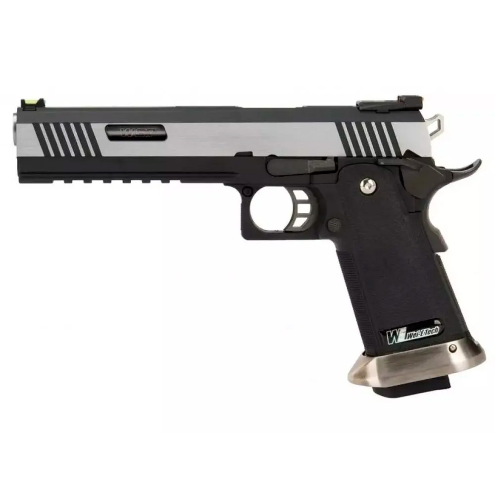 Модель пистолета (WE) COLT M1911 Hi-Capa 6" Two Tone / Silver, металл, дл. рамка, WE-H018WETB2-2TSV