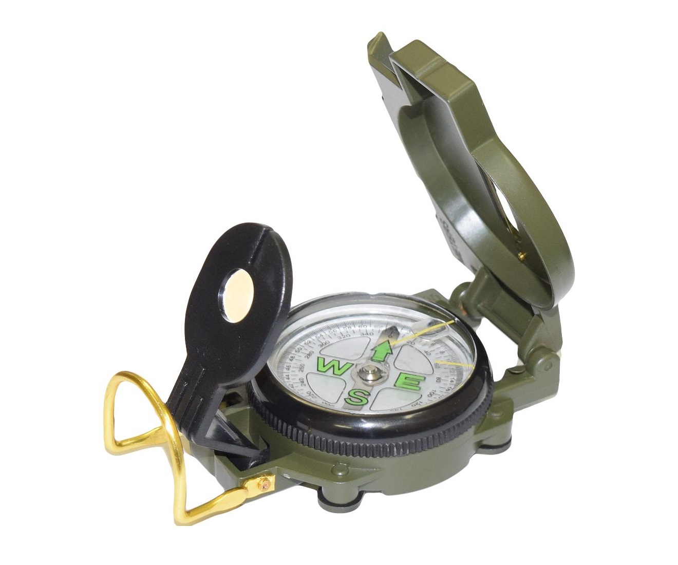 Компас ДС 45-5В, металлический корпус, зеленый
