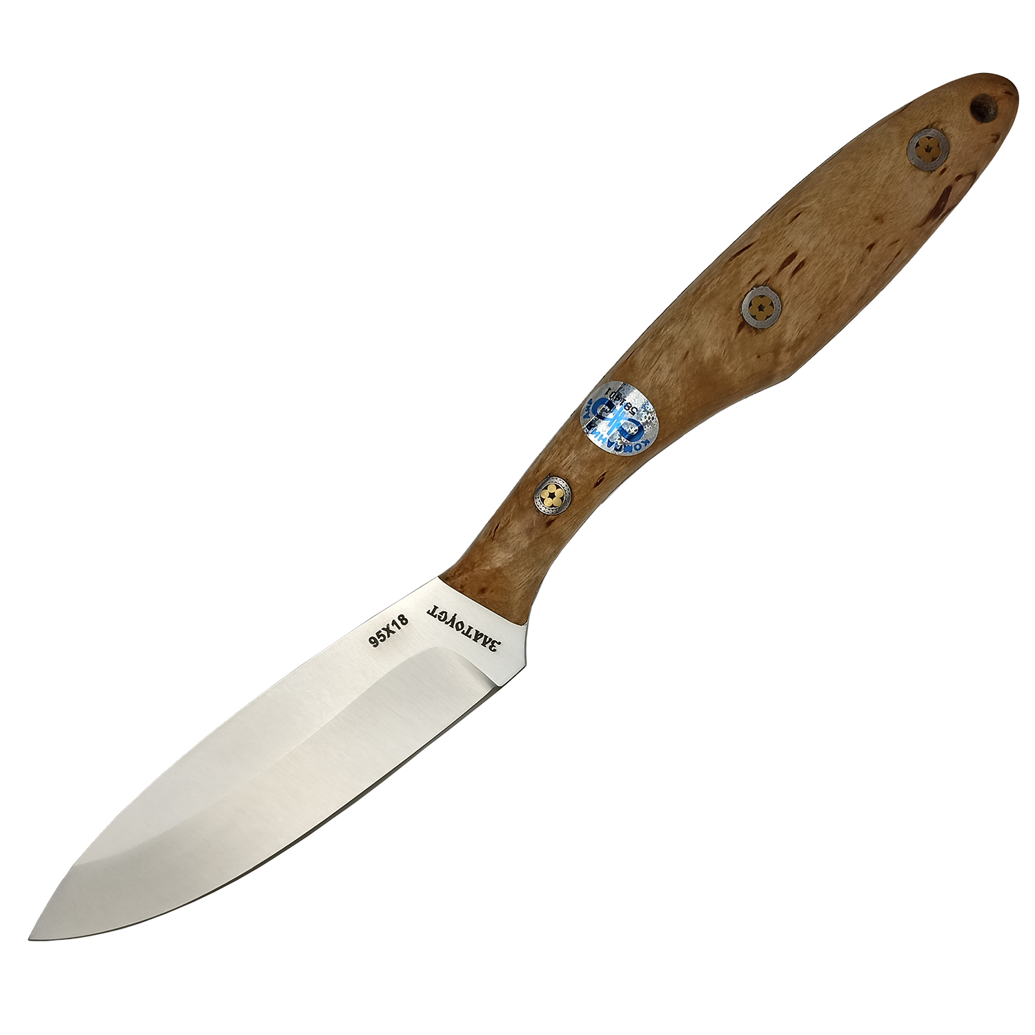 Нож "Канадский малый" карельская береза, 95х18 Златоуст