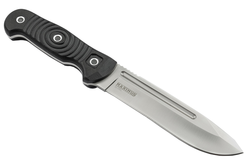 Нож Maximus AUS-8 TW BG10H CMS (tacwash, черная рукоять G10, черные ножны)