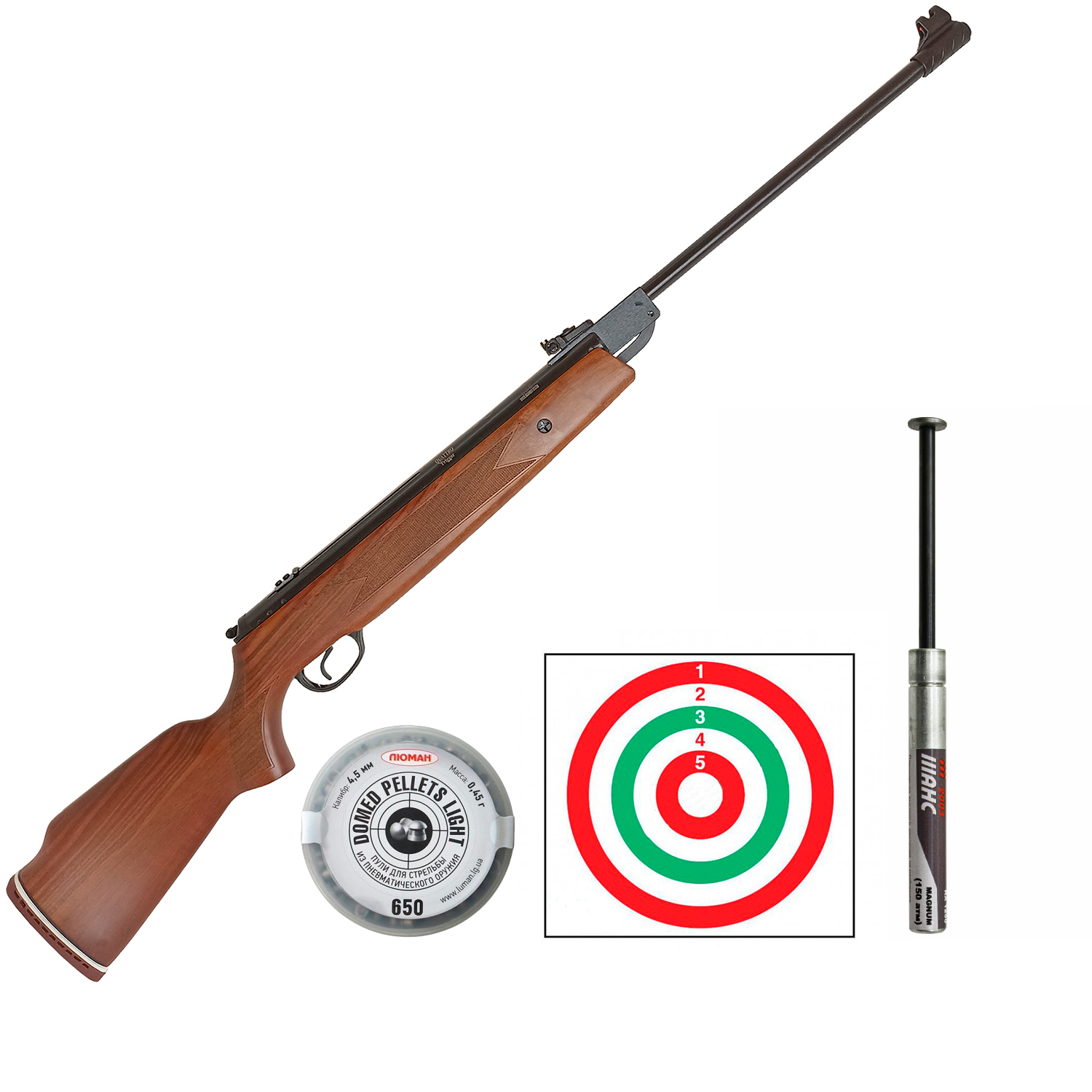 Винтовка пневматическая Hatsan 60S дерево, (комплект)