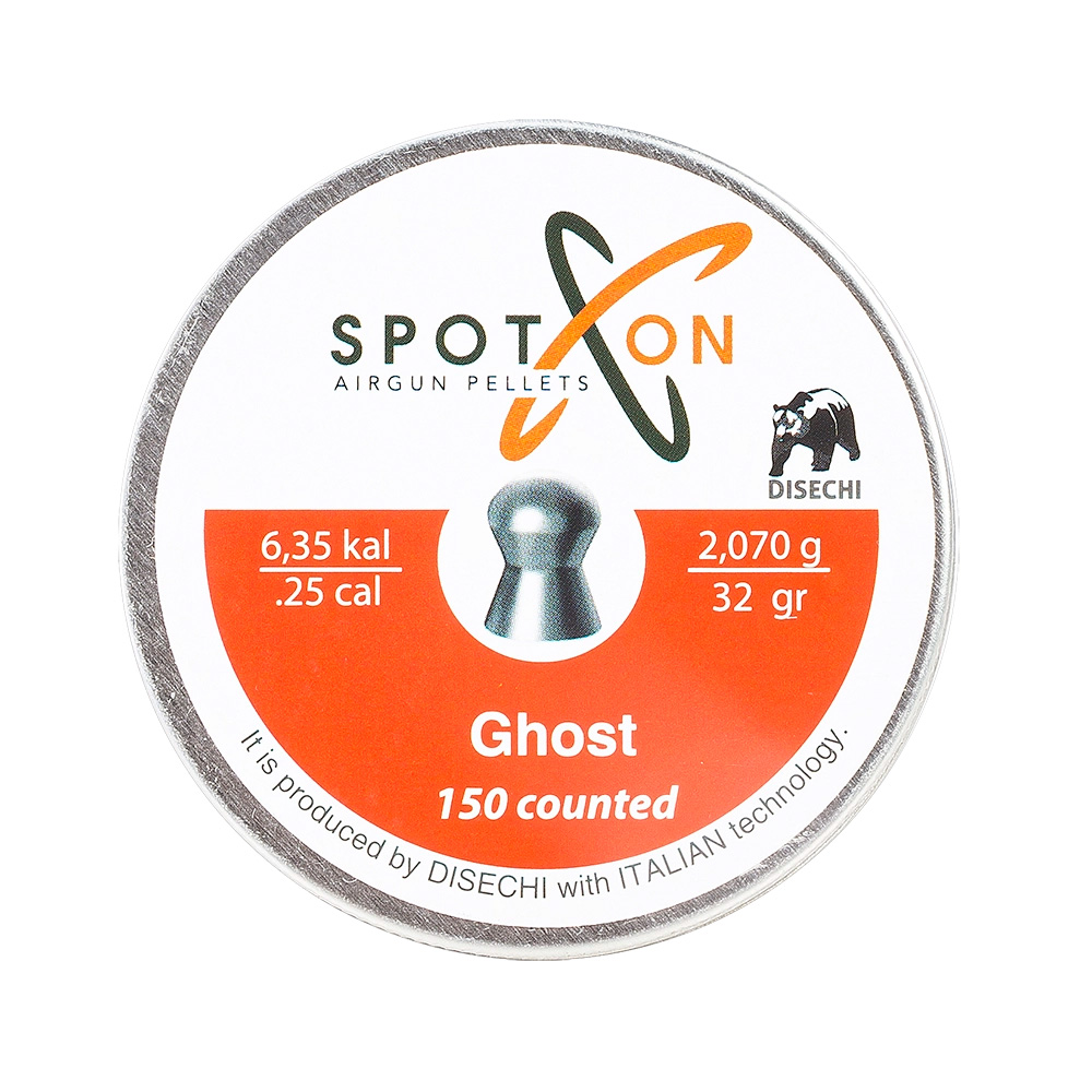 Пуля пневматические SPOTON Ghost калибр 6,35 мм, 2,07 гр. (150 штук)