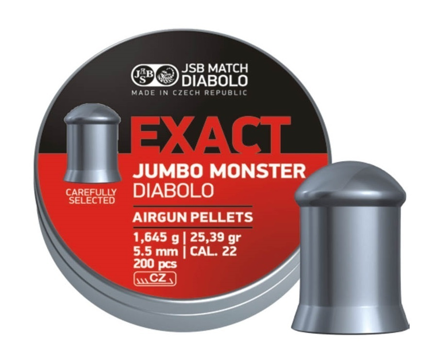 Пуля пневм. "JSB Diabolo Exact Jumbo Monster", кал. 5,52 мм, 1,645 гр. (200 шт)