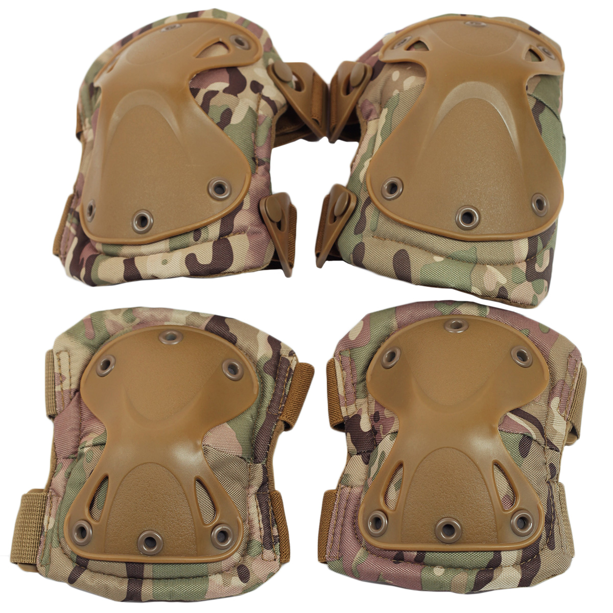 Комплект наколенники и налокотники Voenpro Multicam