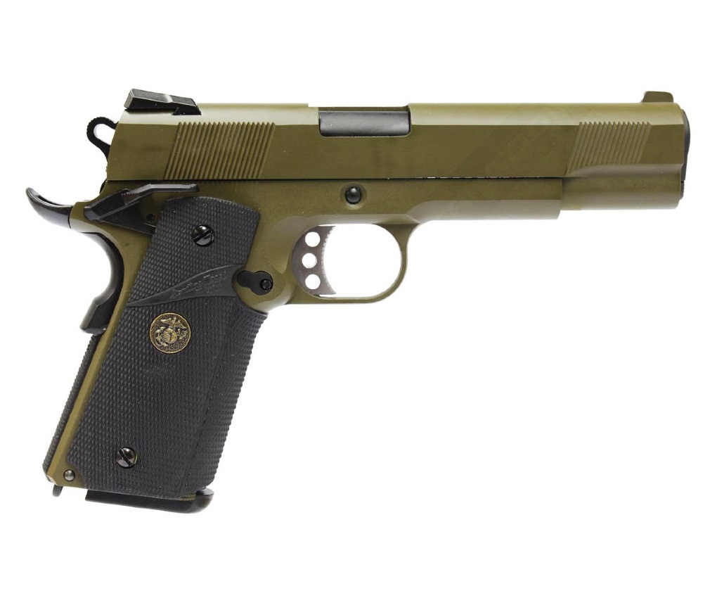 Пистолет страйкбольный (WE) Colt M1911А1, металл, M.E.U. OD WE-E008A-OD