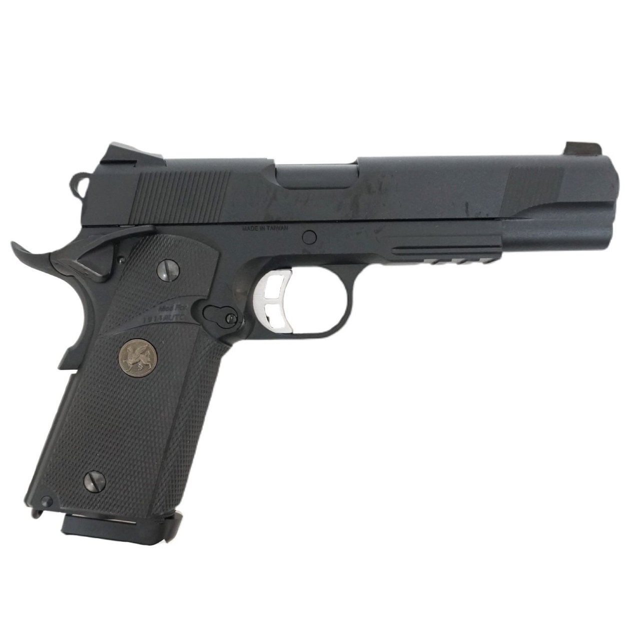 Пистолет страйкбольный (KJW) Colt M1911 M.E.U. GBB, GAS, черный, металл, модель - KP-07-TBC.GAS