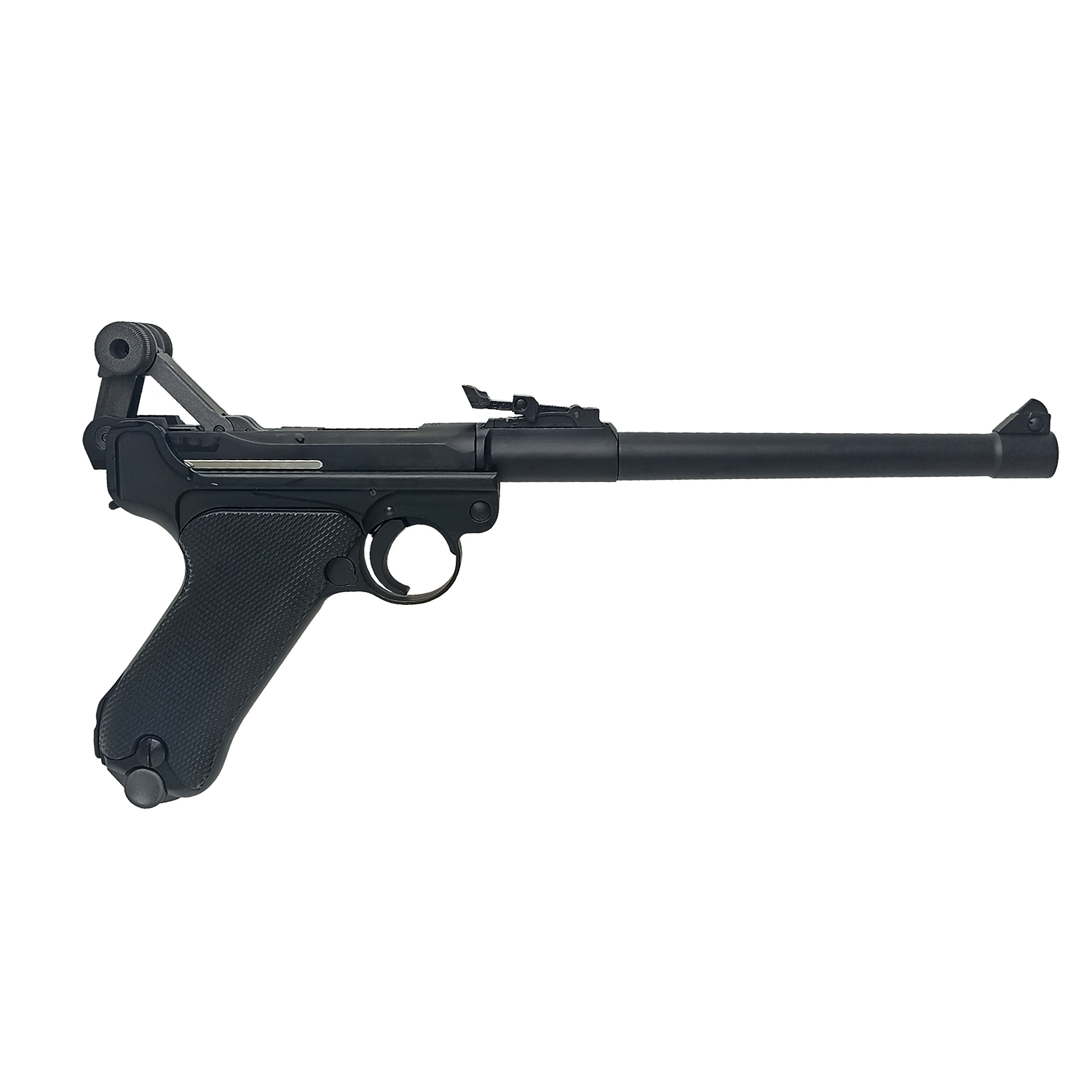 Пистолет страйкбольный (WE) P-08 8", металл, черный, GP403, WE-P003 / GP403