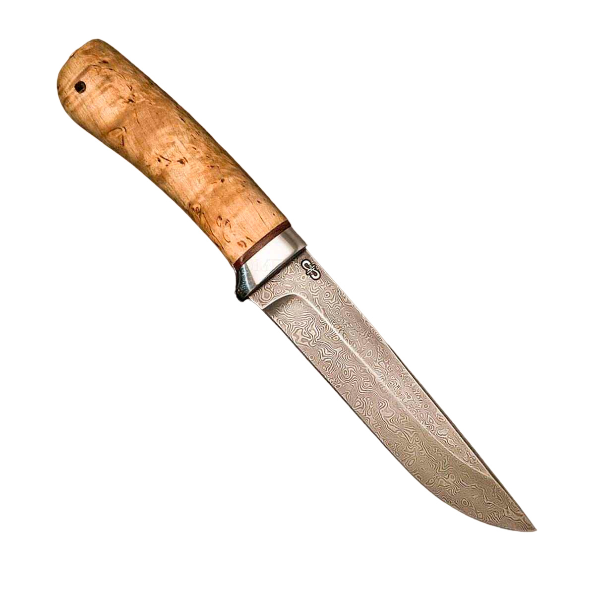 Нож "Лиса" карельская береза, алюминий, ZD 1016 Златоуст