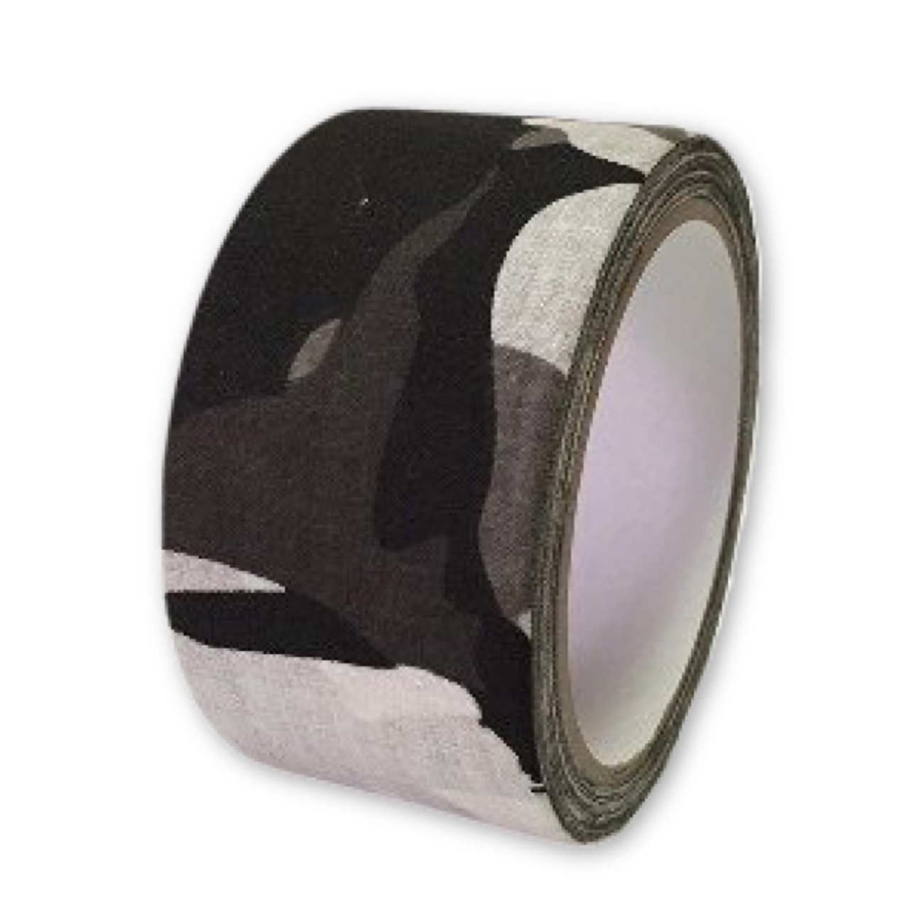 Лента камуфляжная 50мм Black-White Camo  (10м) код AS-BL0010BWH