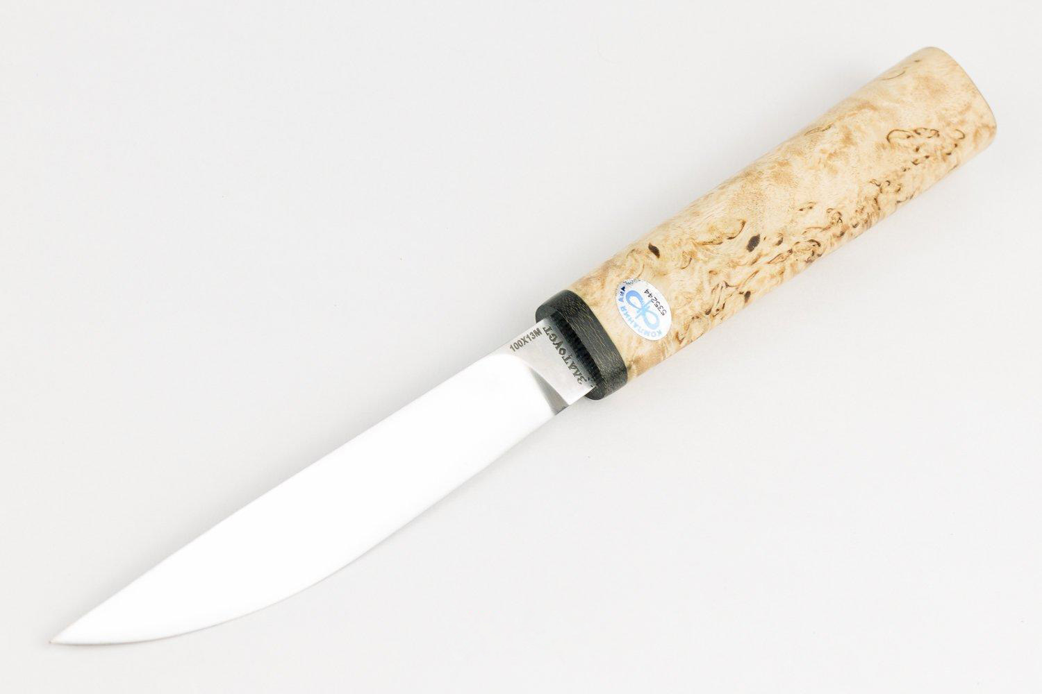 Нож АиР "Якут" карельская береза, 100х13м, Златоуст