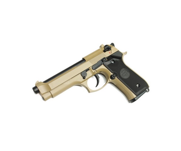 Пистолет страйкбольный (WE) Beretta M92F, CO2, tan, WE-M008-T-M9A1-CO2 / CP321(TAN)