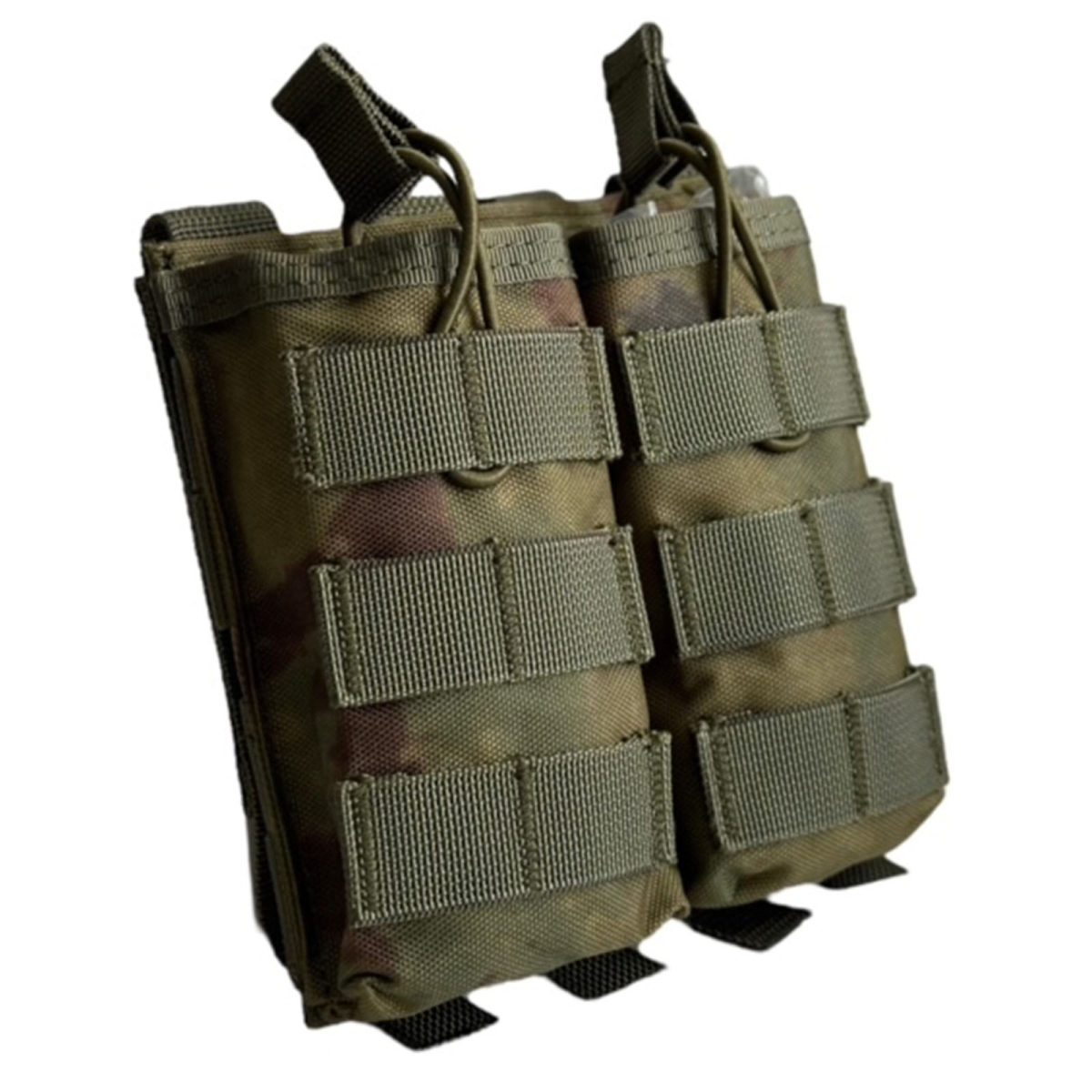 Подсумок Voenpro под 2 магазина AK/M серия с фиксатором, олива/мох