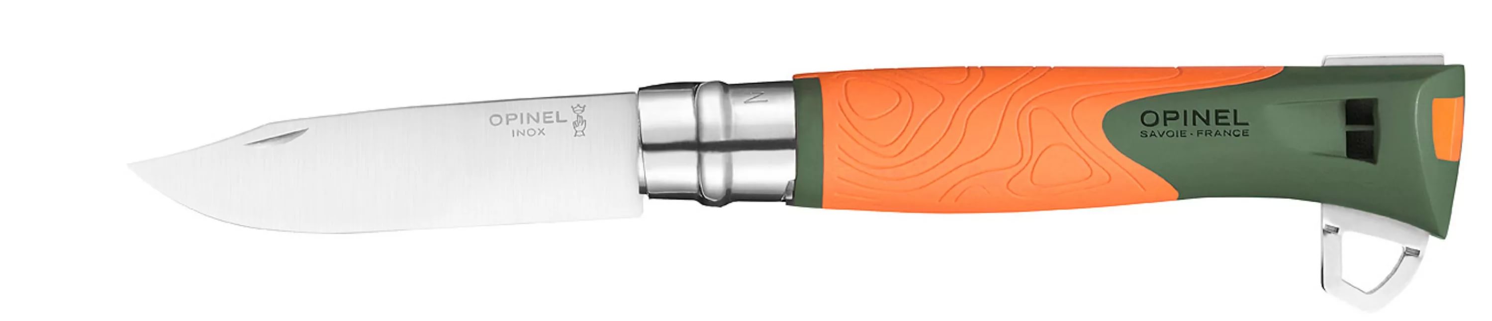 Нож Opinel №12 Explore, нержавеющая сталь, оранжевый