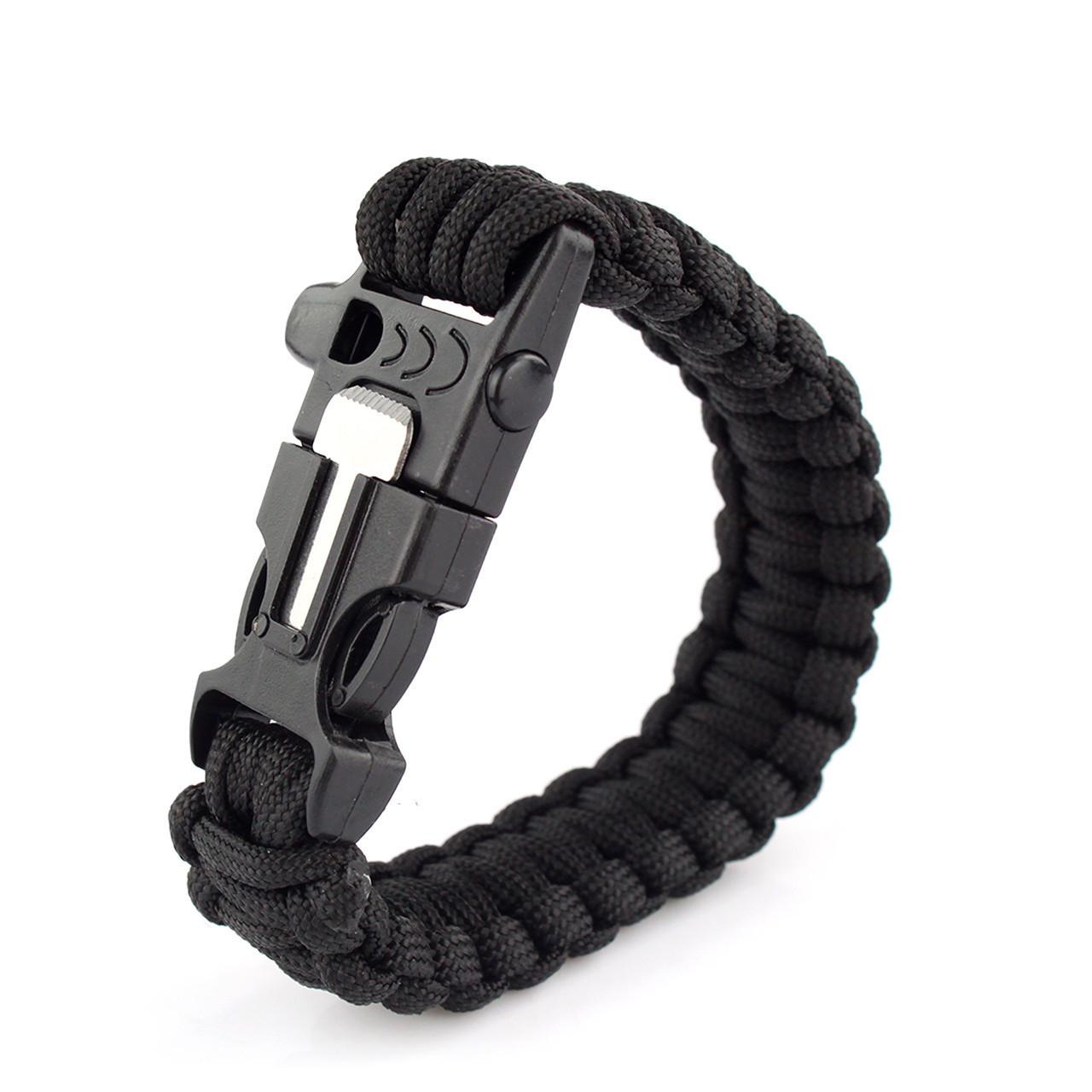 Браслет паракордовый с огнивом (Geoline Survival) Black