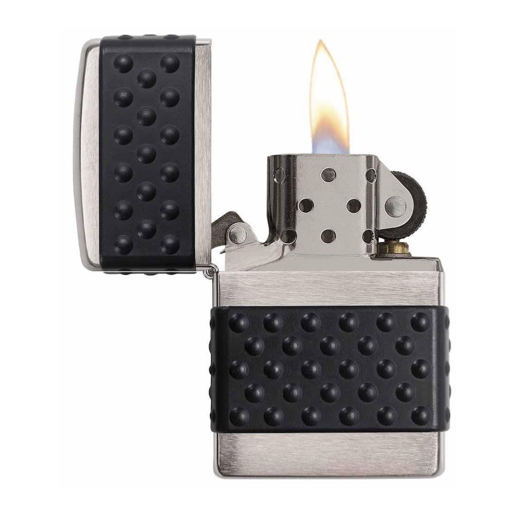 Зажигалка Zippo 200 ZP Brushed Chrome Zip Guard