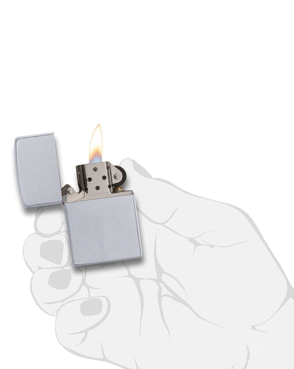 Зажигалка Zippo Satin Chrome 205