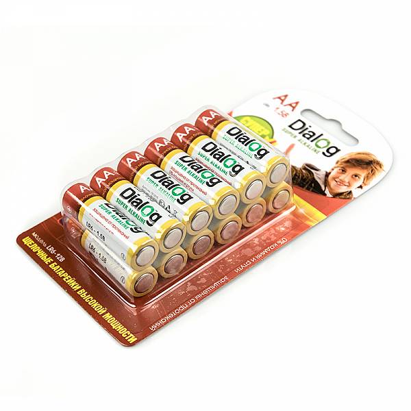 Элемент питания LR6 Dialog LR6-12B 12шт. в блистере