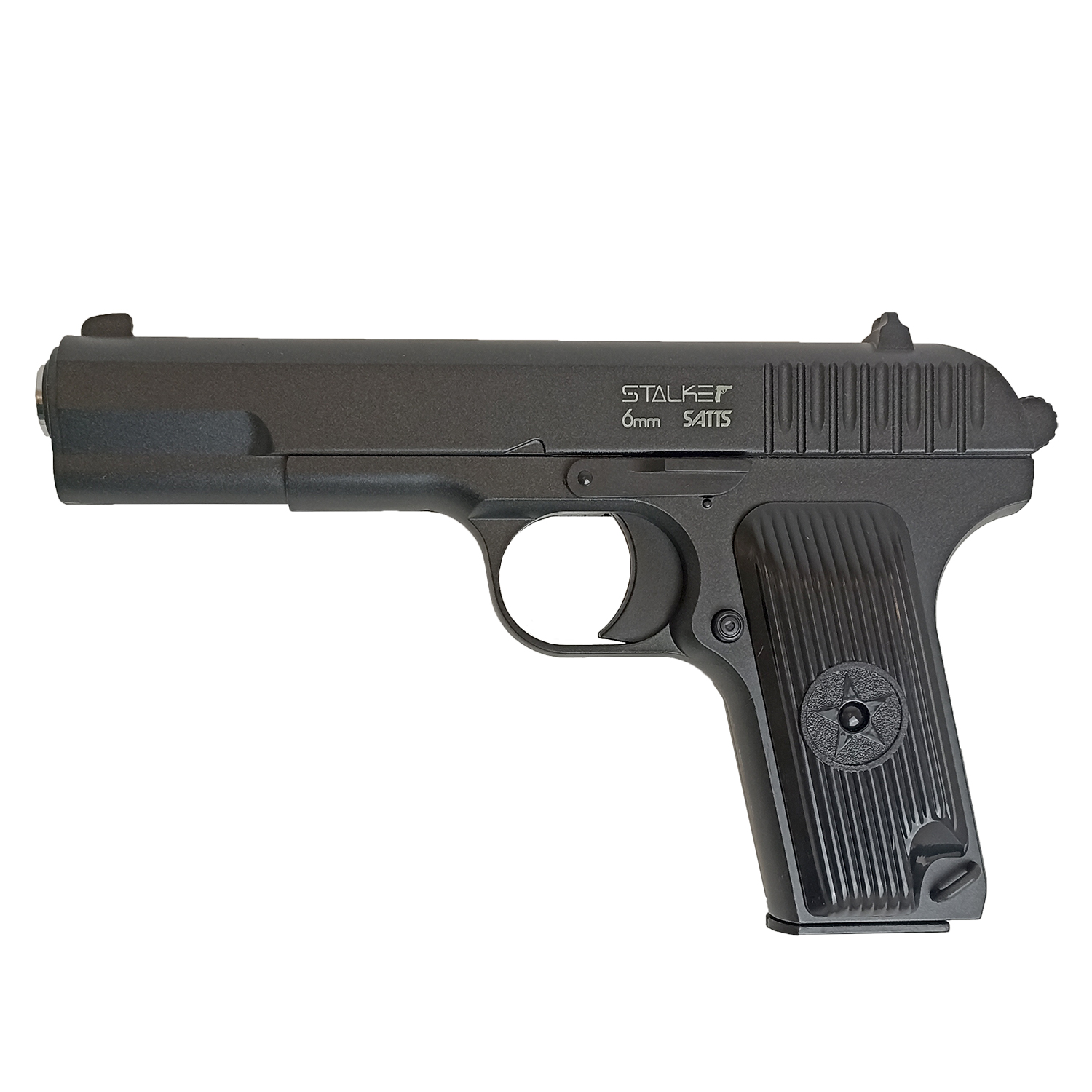 Пистолет страйкбольный Stalker SATTS Spring (ТТ) + имитация ПБС, 6 мм