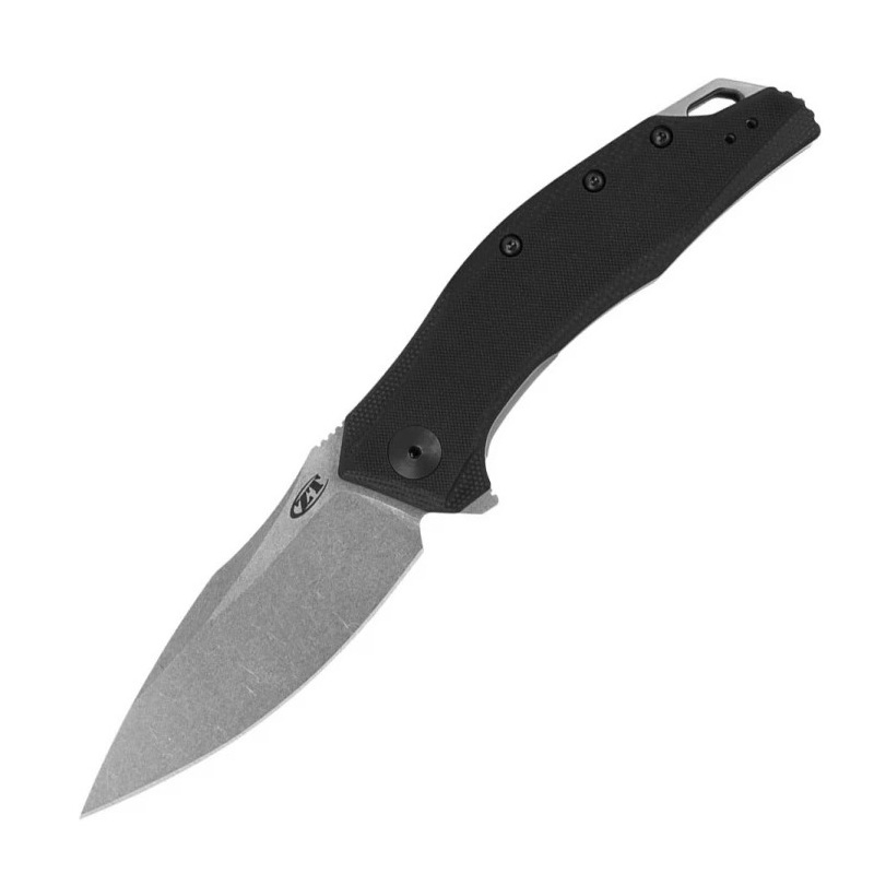 Нож складной ZT 0357, сталь CPM-20CV, Stonewash, рукоять G10