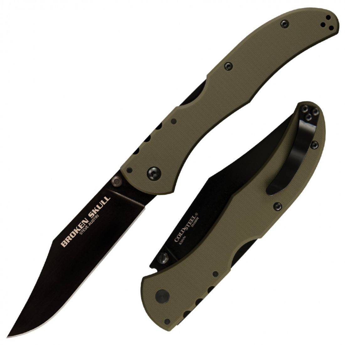 Нож Cold Steel "Broken Skull 3" OD Green CS_54S3A, сталь S35VN