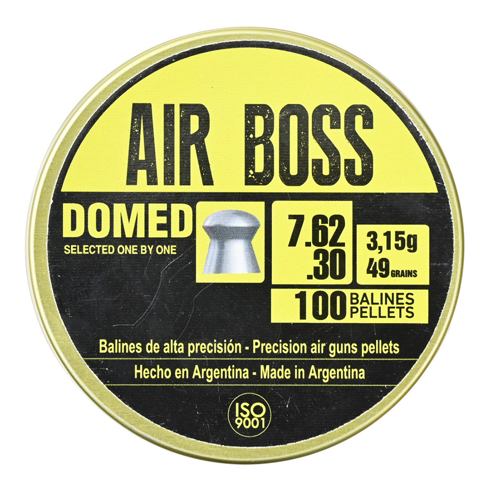 Пули пневматические APOLO AIR BOSS "Domed" 7.62 мм. 3,15 гр. (100 штук)