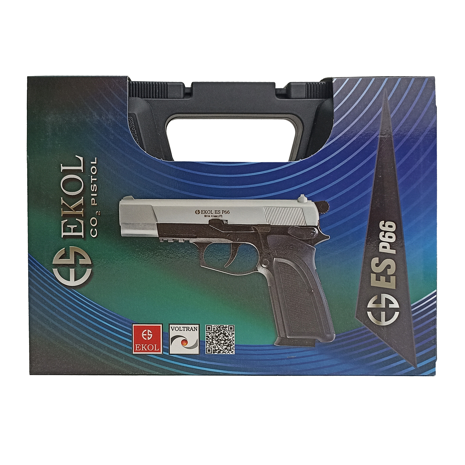 Пистолет пневматический EKOL ES P66 Black (металл) калибр 4,5 мм. 3 Дж.